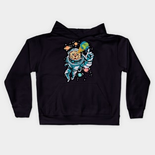 Cat in Space - Funny Spacesuit  Cat Graphic Kids Hoodie